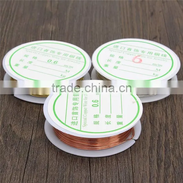 Ecellent Quality 0.6mm Jewelry Accessories Cord Silver Gold Plated Copper Wire Craft Beads Jewelry Making DIY Essential photo-2