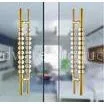 80mm Dia Crystal Door Handles / Polished Finish Crystal Door Knob For Indoor