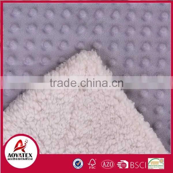 100 Polyester Fleece Solid Micromink Blanket Backside Sherpa photo-3