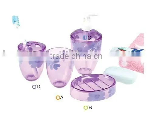 Plastic Bathroom Sets,4pcs Plastic Bathroom Sets
