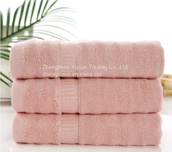 Wholesale Bamboo Fiber Pure Color Water Absorption Bath Towel photo-2