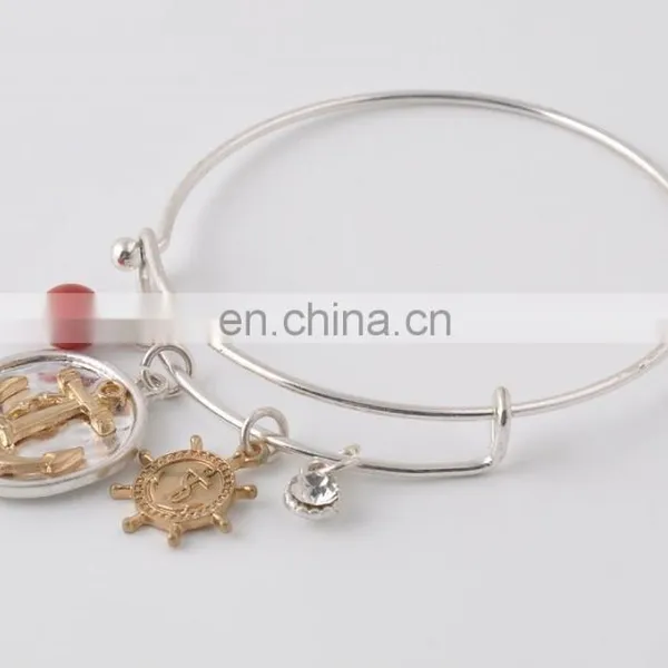 Sea Collection Charms in Two Tones Marine Organism Bracelet Bangles photo-5