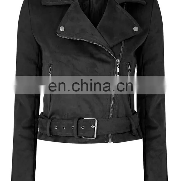Black Suedette Biker Jacket, Black Coat Price For Girls