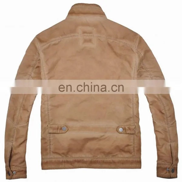 2015 Lastest Fashion High Quality Cheap Leather Jacket China photo-3