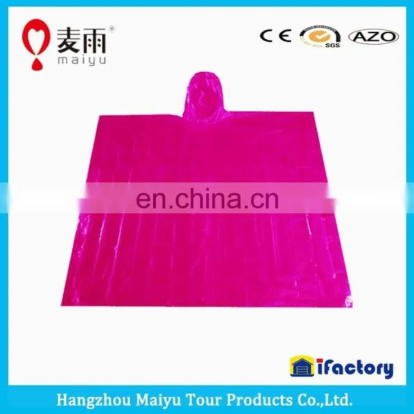 Disposable Plastic Poncho/raincoat With Logo for Riding Bike photo-4