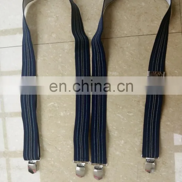 Fashion High Quality 4 Heavy Clips Mens Suspenders x Back Adult Suspenders photo-6