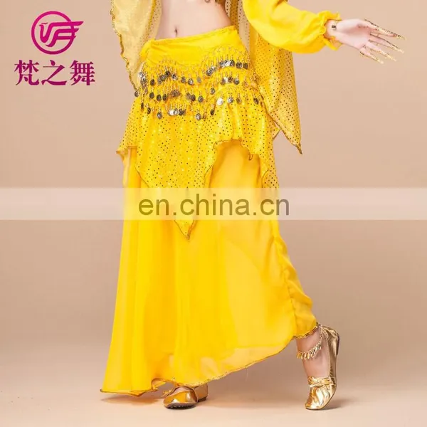 Indian Chiffon Long Professional Belly Dance Skirt Q-6033# photo-3