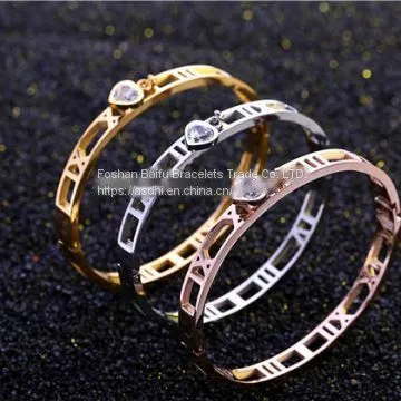 Gold Rose Gold Silver PVD Plating Womens Stainless Steel Bracelet Armbånd Esposas