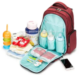 Custom Stylish Quilted Polyester 600d Changing Adult Baby Diaper Bag for Mother photo-4