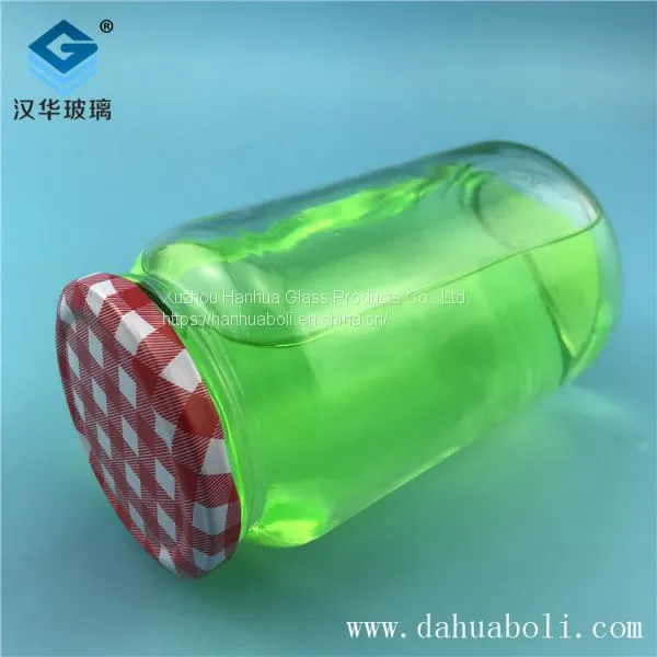 Wholesale 550ml Can Glass Bottle Manufacturer, Glass Pickle Bottle photo-3