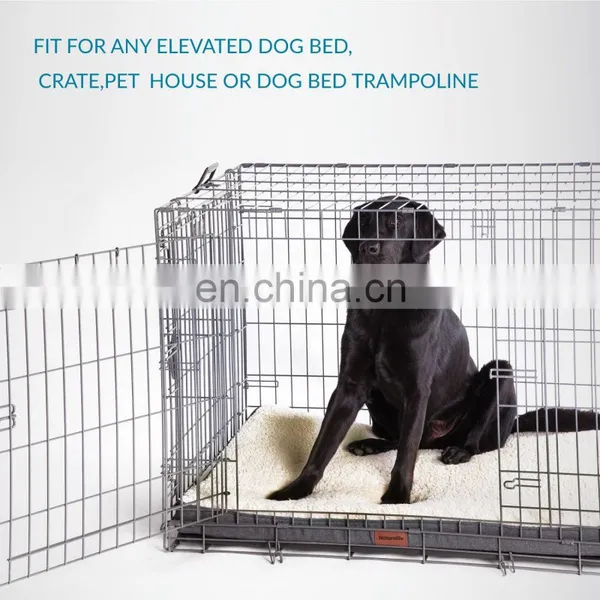 Comfy Portable Indestructible Grey L XL Raised Dog Pet Mat Bed With Private Label photo-6