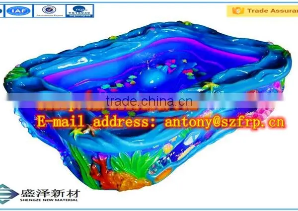 Kid Indoor Playground Entertainment Equipment Children Game Machine Child Amusement Rides Fiberglass Ocean Fishing Pond