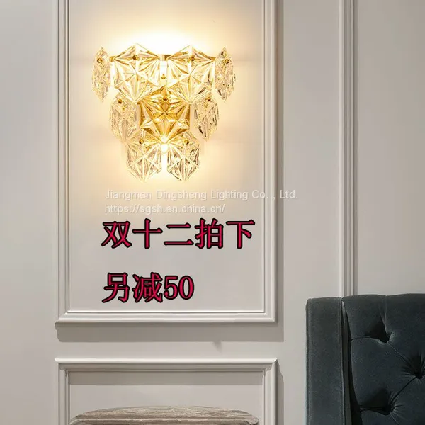 Crystal LED Wall Lamp Light Wall Lamp Nordic Postmodern Crystal Wall Lamp Bedroom Bedside Stair Lamp Wall Lamp Crystal photo-2
