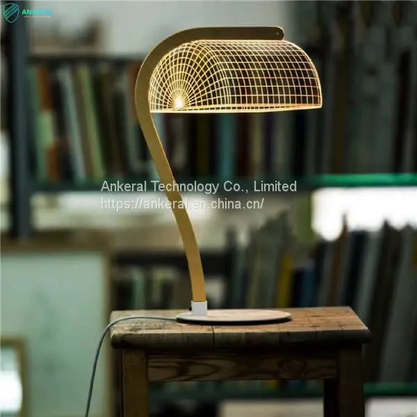 China Factory Good Quality 3D Vision Wooden Desk Lamp for Christmas Ornaments photo-2