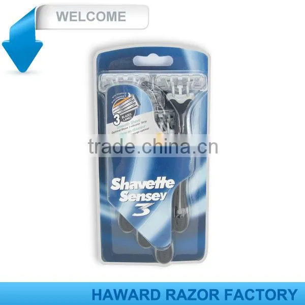 D316L High Quality Razor Triple Blade Pivoting Head Disposable Razor photo-3