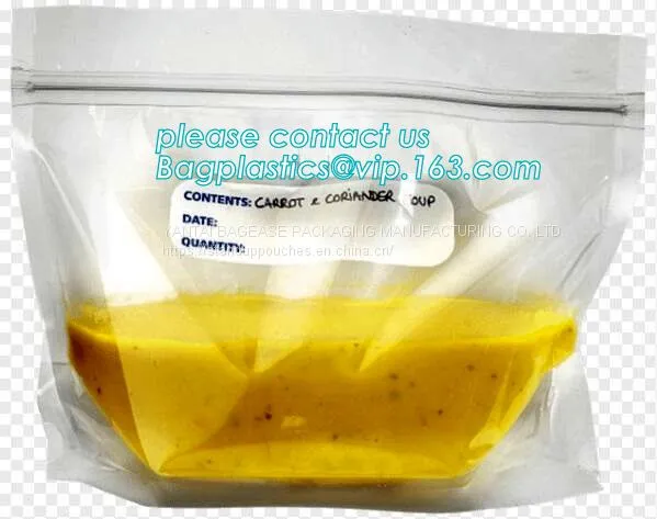 Soup Bag, Liquid Storage, Food Double Zip Lock Plastic Packaging Bag, Eco Friendly Zip Lock Bag, Polyethylene Packaging photo-5