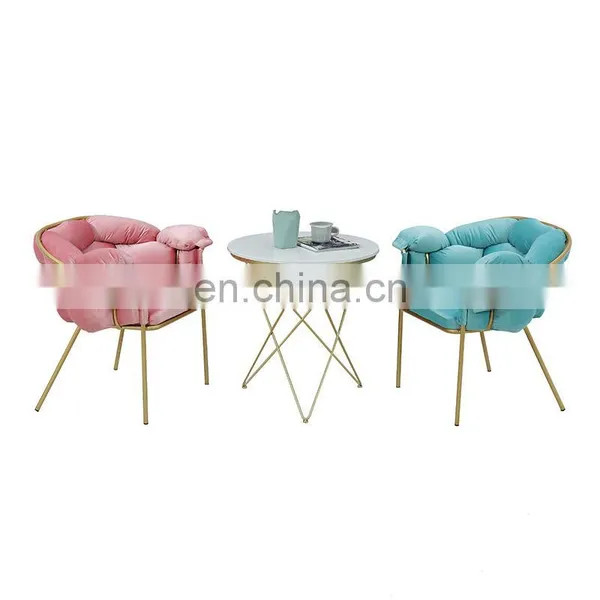 Restaurant Tufted Chairs Italian Minimalist Velvet Fabric Single Chair photo-2