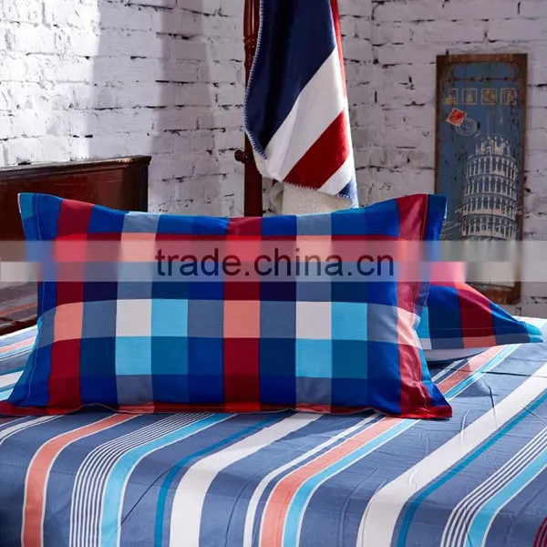China Factory Plaid Bed Cover Queen Size Duvet Covers Luxury European Bedding Set photo-5