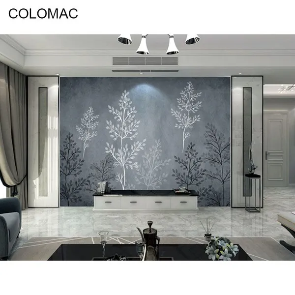 Custom 3D Pristine Tropical Forest Plant Wallpaper Boat Lake Painting Large Mural For Bedroom Living Room TV Background Wall Dropshipping photo-3