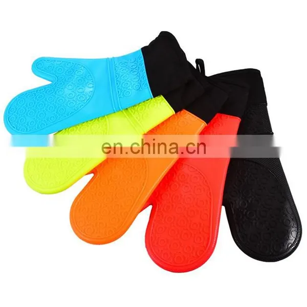 Silicone Oven Glove Silicon Gloves for Kitchen Waterproof Heat Resistant BBQ Glove photo-3