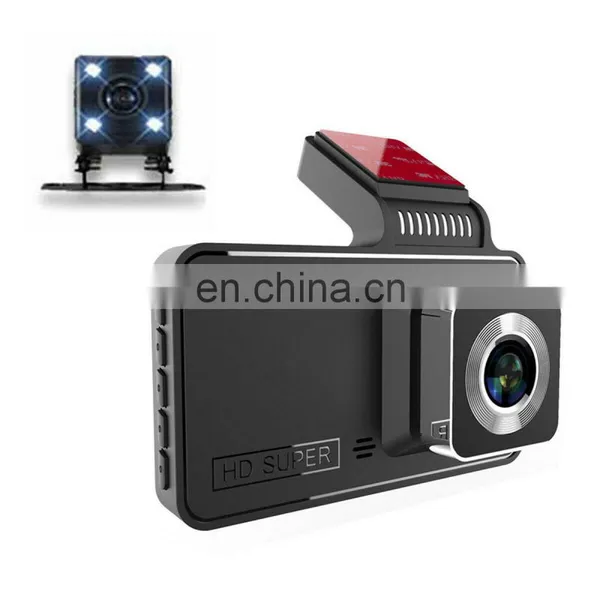 Dual Dash Cam 1080P FHD DVR Car Driving Video Recorder 4 Inch LCD Screen 170 Wide Angle, G-Sensor, WDR, Parking Car Monitor Q10
