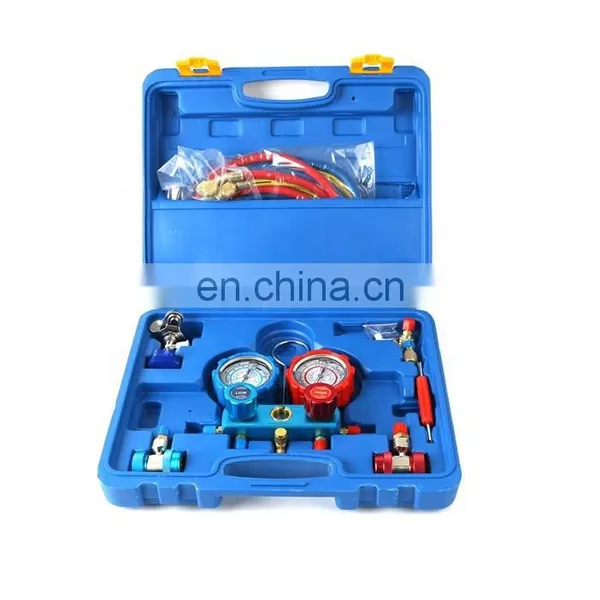 Conjunto de Medidores de Coletor de Alumínio CT-536 ALC para Sistema de Refrigeração HVAC, Condicionador Automotivo de Ar AC, Recarga com R134A, R502 e R410A, Coletor AC photo-3