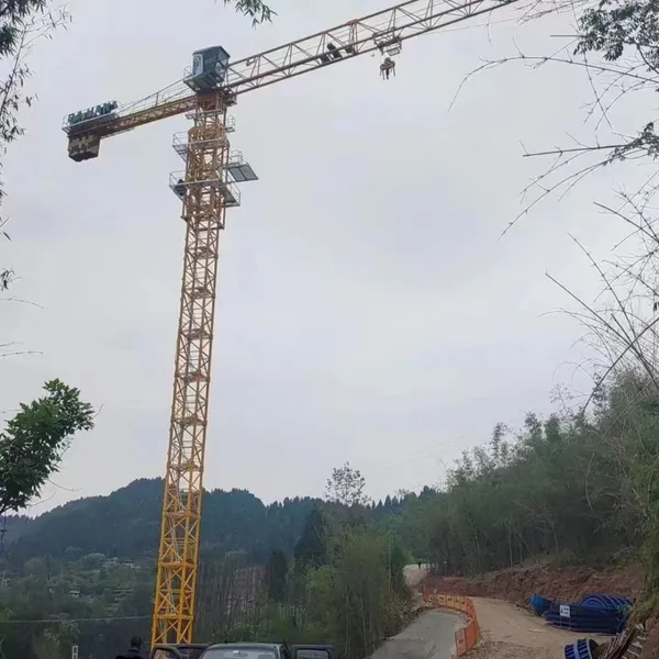 5tons QTZ63(5013) Topless Tower Crane Split Mast Sections 30m Free Height Max. Load photo-3