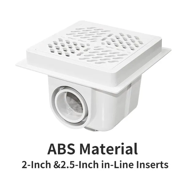 Pikes New Square Main Drain 2''/2.5'' ABS Material In-line Inserts Wholesale Swimming Pool Floor Main Drain photo-5