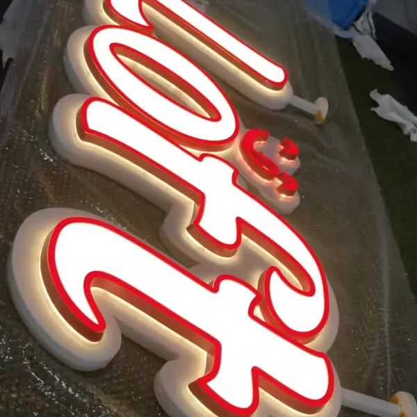 Acrylic Luminous Words Mini Words Resin Outdoor Advertising Back Luminous Stainless Steel Advertising photo-4