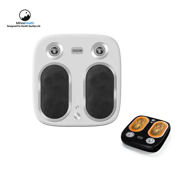 Flat Foot Massager Machine With Dual Motor Vibration and Heating Function MH-810