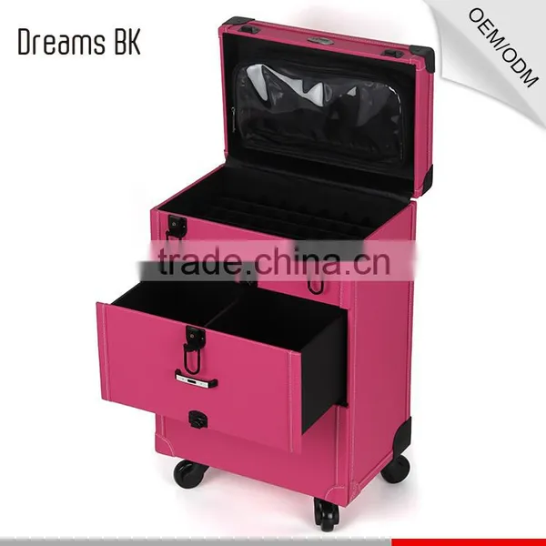 Studio Professional 360 Degree Trolley Case/Rolling Makeup Case With Wheels Wholesale photo-4