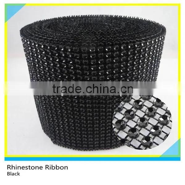 9 Lines Sapphire Rhinestone Plastic Base Material Mesh Roll Net 24 Rows photo-6