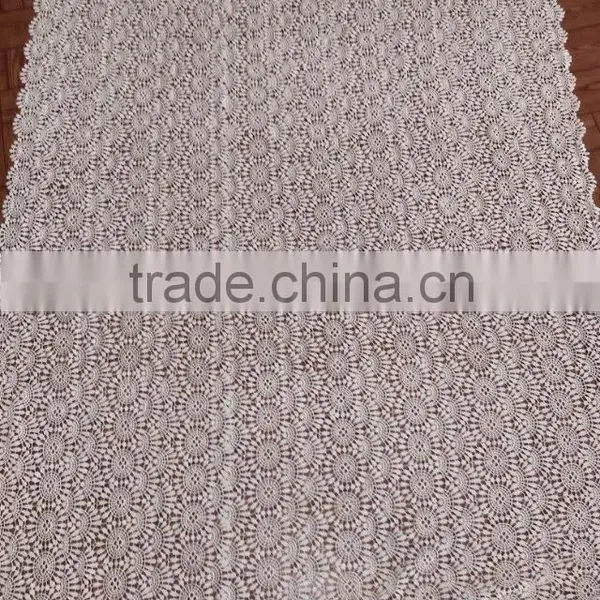 2016 Lace With Flower for Garment Accessory / Cotton Embroidery Water Soluble Full Lace Fabric photo-2