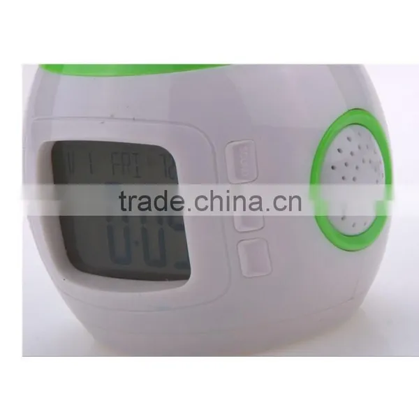 High Quality Egg Shape Electronic Alarm Clock With LCD Screen photo-3