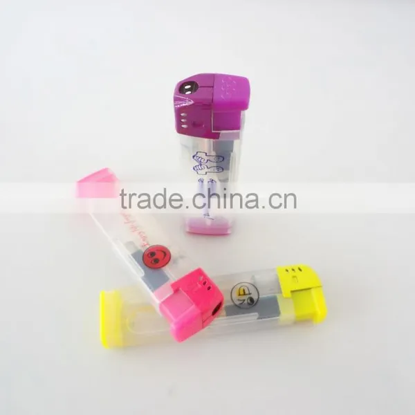 Advertising Translucent Customized Logo Print Cheap Electronic Lighter Refllable Piezo Lighter photo-2