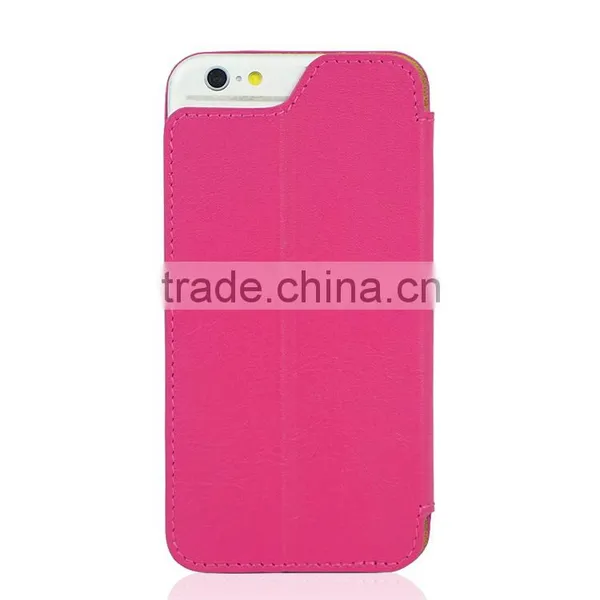 Guangzhou Wholesale Price Fashionable Foldable Stand Card Holder Mobile Phone Leather Case For IPhone 6plus photo-3