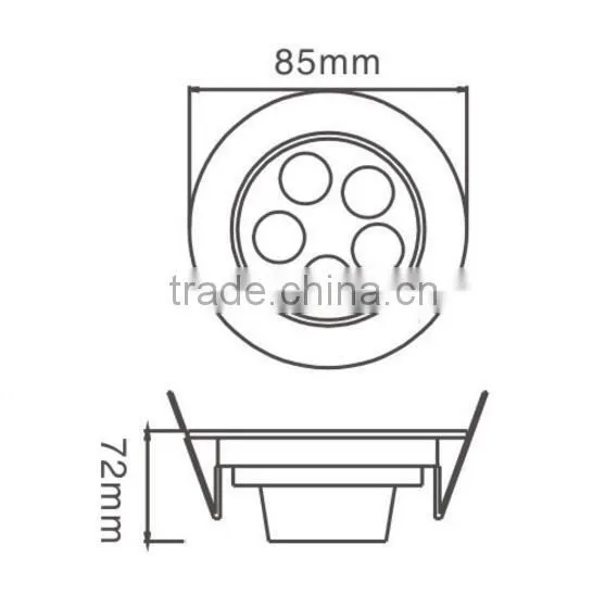 Hot Sale High Intensity Most Powerful Good Quality Led Round Downlight New Product 85mm 5W Warm White Ceiling Down Lamp photo-2