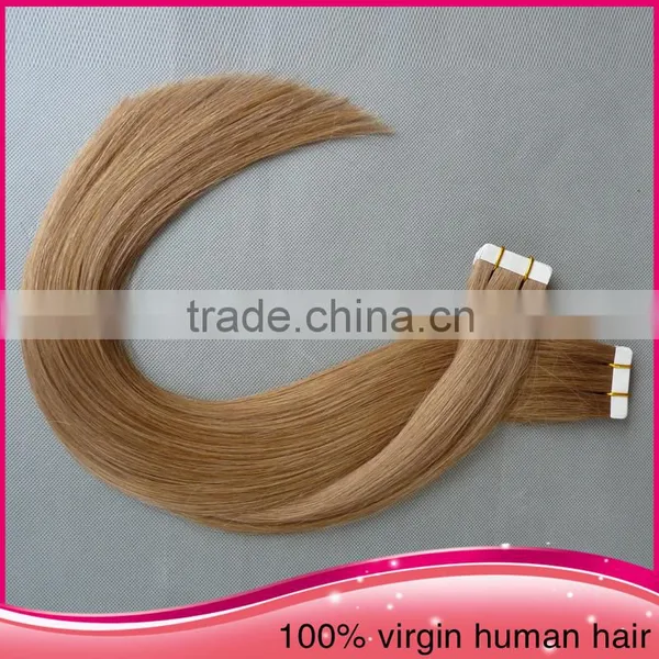 2015 Hot Selling 5A Grade Quality Pu/Tape Hair Extension Real Peru Human Hair Extension