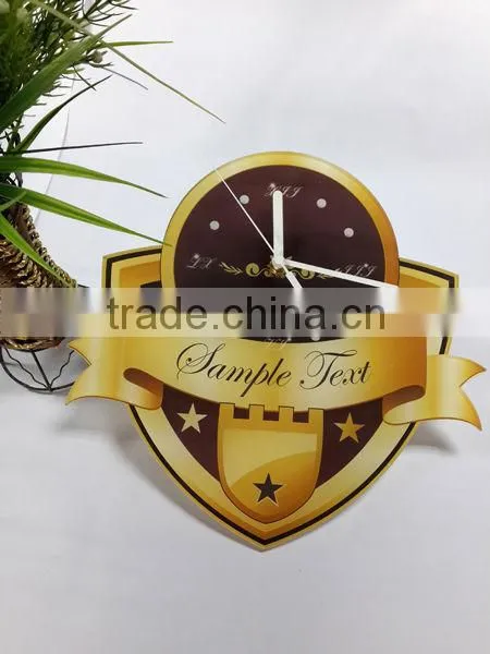 UV Oil 4C Printing Badge Decorative Acrylic Wall Clock