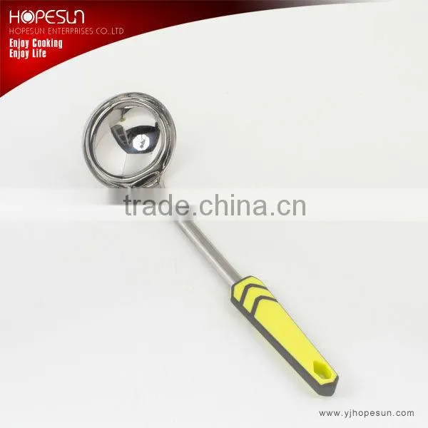 Modern Colorful Metal Kitchen Cooking Solid Spoon With Plastic Handle photo-4