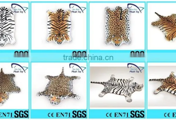 Lifelike Soft Plush Tiger Fur Carpet photo-2