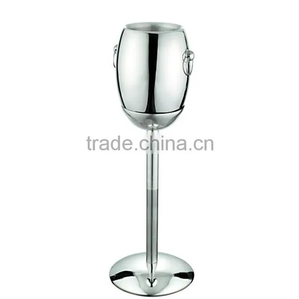 Double Wall Handle Champagne Bucket Cooler Beer Ice Bucket With Leak Mesh and Tong photo-2
