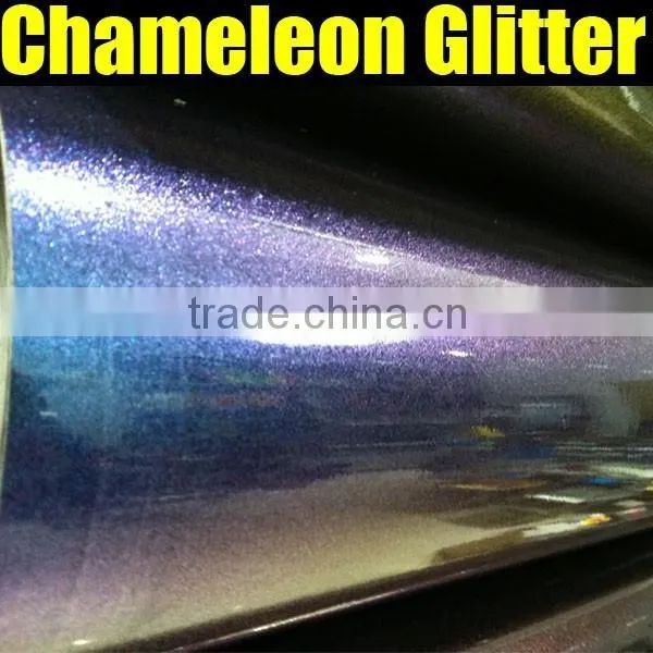 Chameleon Glitter Wrap Film for Car Body Decoration 1.52*20M/Roll photo-2