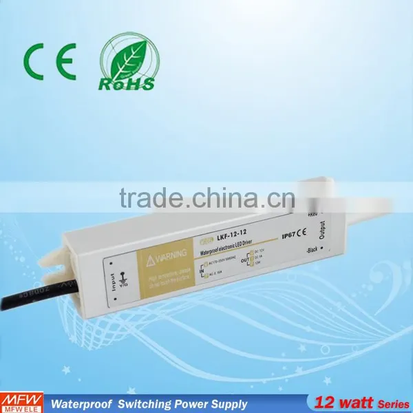 Strong Waterproof Cover / Constant Voltage / Good Price / Mini Led Driver 12w 12v Led Power Supply