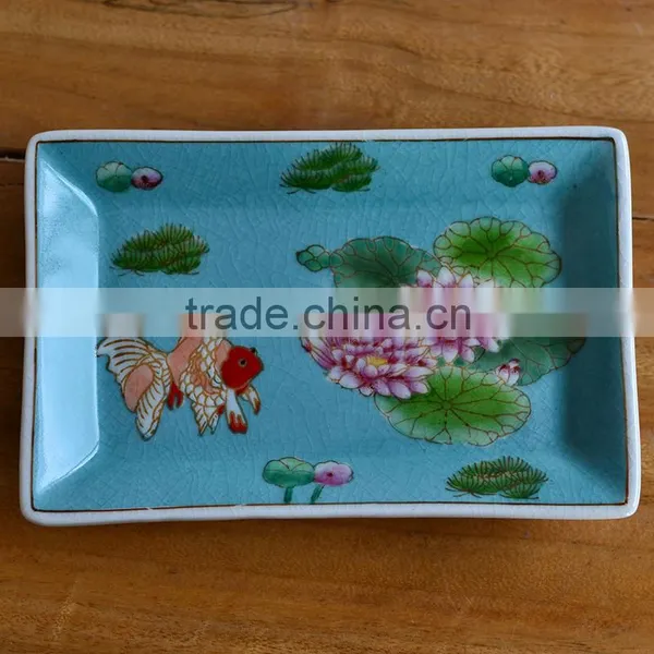 2015 Hot Sale Ceramic Square Flower Plates Dishes photo-2