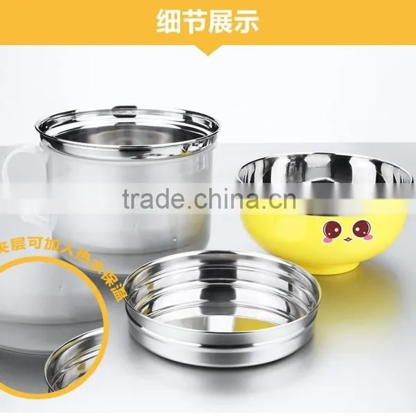 Yellow Stainless Steel Lunch Ware With Divided Plates and Bowl 2015 New and Hot Products photo-6