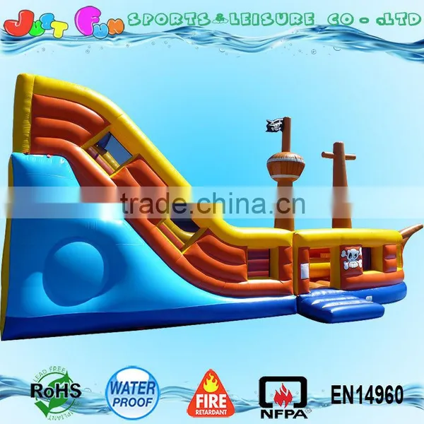 Kids Outdoor 3d Giant Inflatable Pirate Ship Slide photo-3