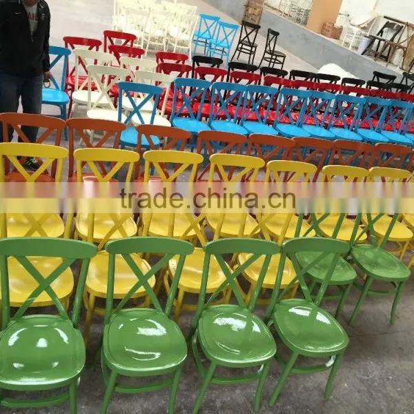 Colorful Bentwood Chair Wood Tuscan Chair Cross Back Chair photo-3