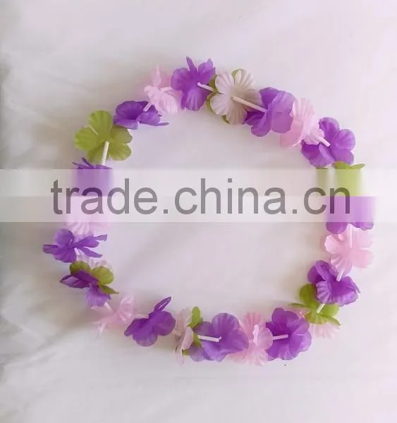 Customized Promotional Colorful Flower Lei Hawaii Collar for Hawaii photo-6