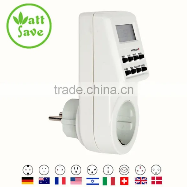 Digital LCD Programmable Switch TimerType With 8 Function Keys Europe Plug photo-3